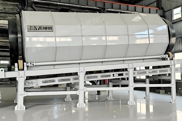 What types of waste are suitable for screening with a rotary