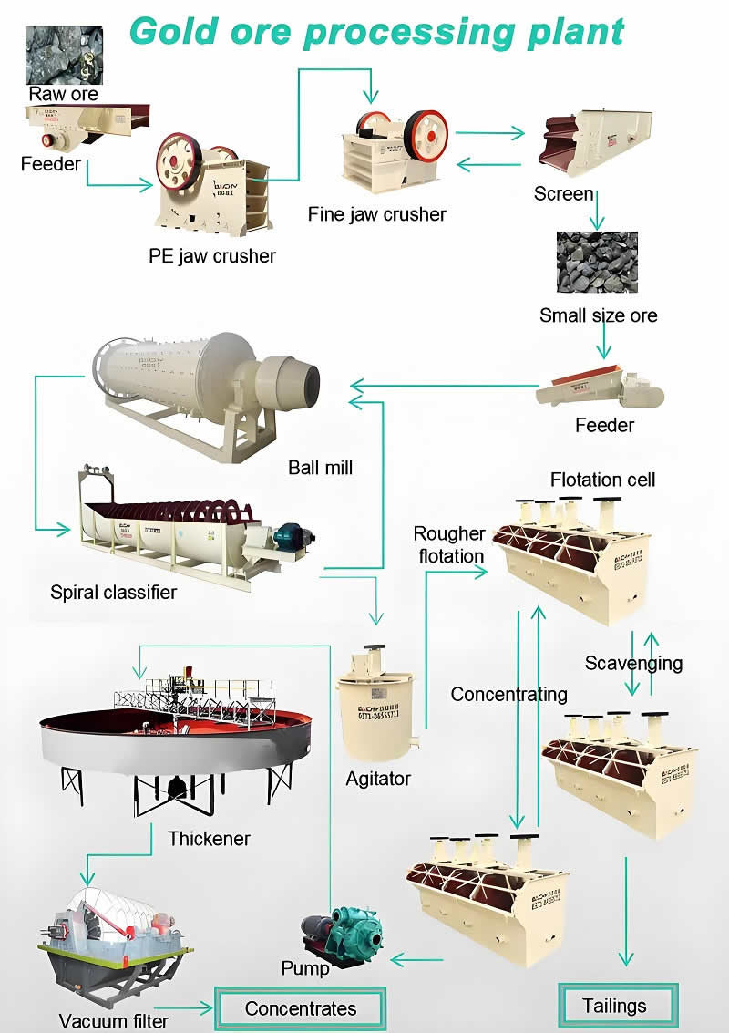  Gold ore processing plant